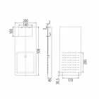 Cabeça de chuveiro de parede em aço com jato duplo Made in Italy - Cartesio Viadurini