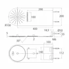 Cabeça de chuveiro de parede de aço ultrassim moderno feito na Itália - Cassio Viadurini