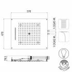 Cabeça de chuveiro de teto com dois jatos com luzes LED Dream Viadurini