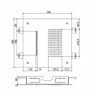 Chuveiro de teto de aço com jato duplo Made in Italy - Quinto Viadurini