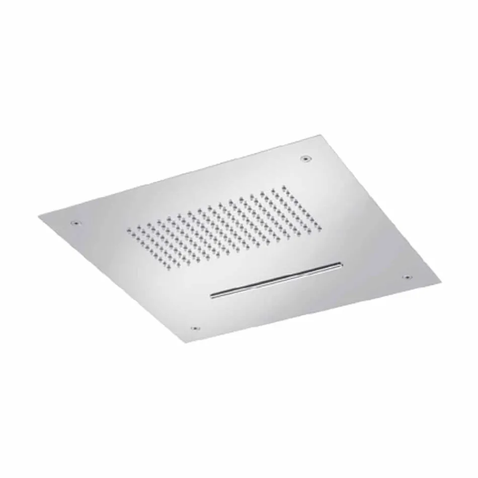 Chuveiro de teto de aço com jato duplo Made in Italy - Quinto Viadurini