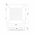 Chuveiro de teto com jato único de aço inoxidável feito na Itália - Elcan Viadurini