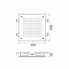 Chuveiro de teto com jato único de aço inoxidável feito na Itália - Cauro Viadurini