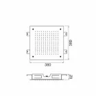 Chuveiro de teto com jato único de aço inoxidável feito na Itália - Cauro Viadurini