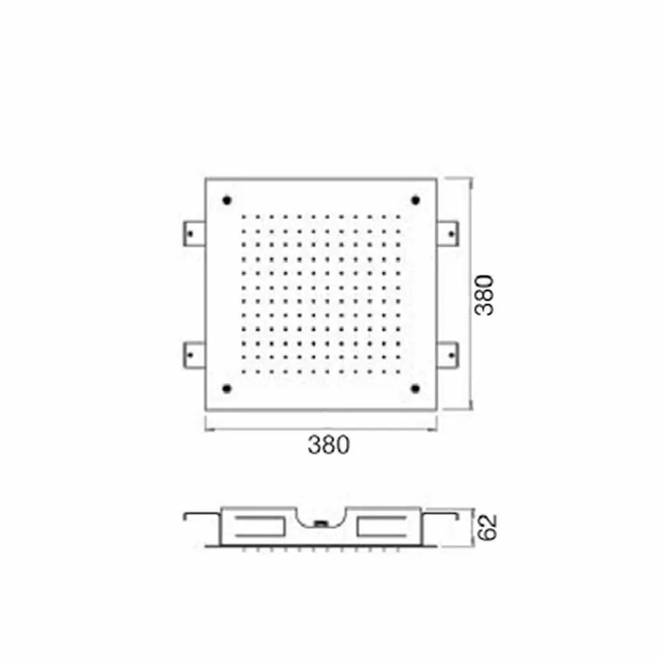Chuveiro de teto com jato único de aço inoxidável feito na Itália - Cauro Viadurini