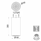 Cabeça de chuveiro design moderno e elegante para um jato Bossini Viadurini