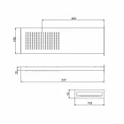 Chuveiro de aço com jato de chuva feito na Itália - Nairobi Viadurini