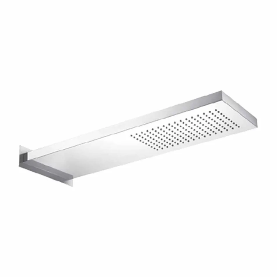 Chuveiro de aço com jato de chuva feito na Itália - Nairobi Viadurini