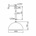 Cabeça de chuveiro em aço cromado com acabamento em sino fabricado na Itália - Auro Viadurini
