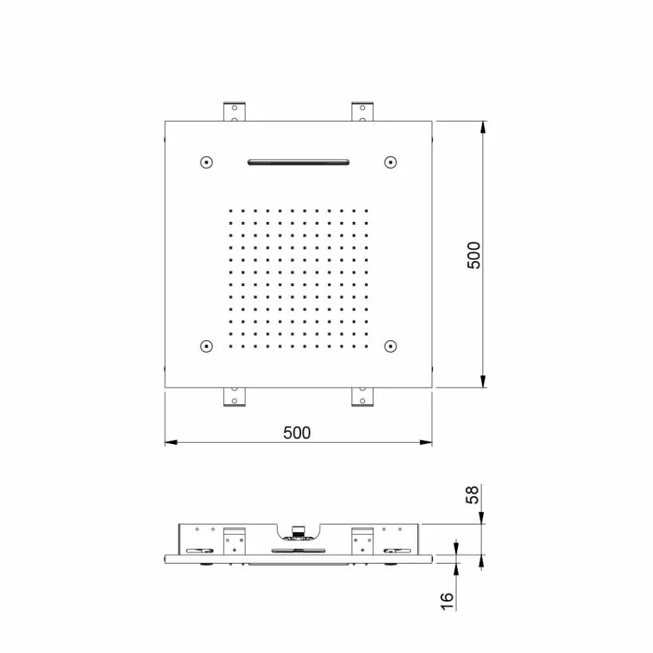 Chuveiro de aço inoxidável com cromoterapia Made in Italy - Solver Viadurini