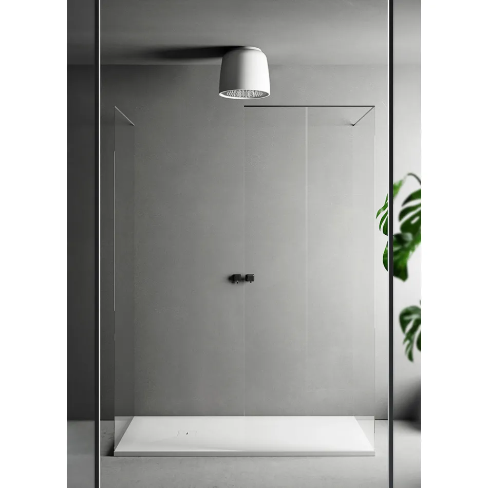 Cabeça de chuveiro de superfície sólida Luxolid fabricada na Itália - Lallio Viadurini