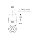 Cabeça de chuveiro de superfície sólida Luxolid fabricada na Itália - Lallio Viadurini