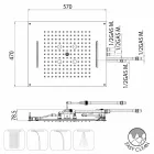 Chuveiros modernos do chuveiro quatro funções do chefe de Bossini Viadurini