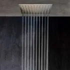 Chuveiro de teto quadrado em aço fabricado na Itália - amido Viadurini