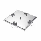 Chuveiro de teto quadrado em aço fabricado na Itália - amido Viadurini