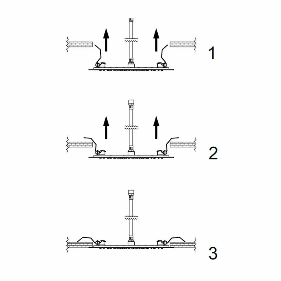 Chuveiro de teto quadrado em aço fabricado na Itália - amido Viadurini