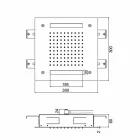 Chuveiro Quadrado em Aço Inoxidável com Cromoterapia Made in Italy - Bilbo Viadurini