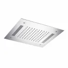 Chuveiro Quadrado em Aço Inoxidável com Cromoterapia Made in Italy - Bilbo Viadurini