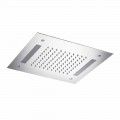 Cabeça de chuveiro quadrada de luxo em aço inoxidável com cromoterapia Made in Italy - Bilbo