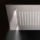 Cabeça de chuveiro quadrada de aço inoxidável com nebulizadores Made in Italy - Selmo Viadurini
