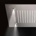 Cabeça de chuveiro quadrada de aço inoxidável com nebulizadores Made in Italy - Selmo Viadurini