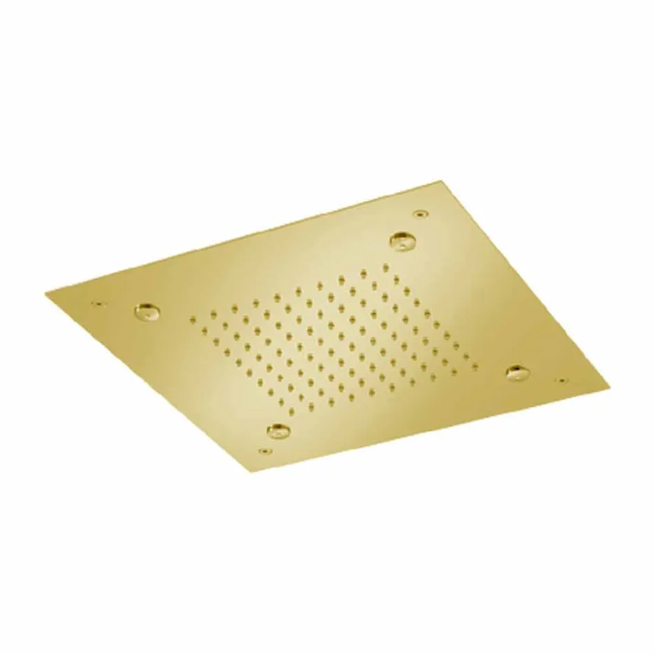 Cabeça de chuveiro quadrada de aço inoxidável com nebulizadores Made in Italy - Selmo Viadurini