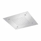 Cabeça de chuveiro quadrada de aço inoxidável com nebulizadores Made in Italy - Selmo Viadurini