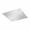 Cabeça de chuveiro quadrada de aço inoxidável com nebulizadores Made in Italy - Selmo