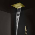Cabeça de chuveiro quadrada de aço inoxidável de alta qualidade feita na Itália - Nello Viadurini