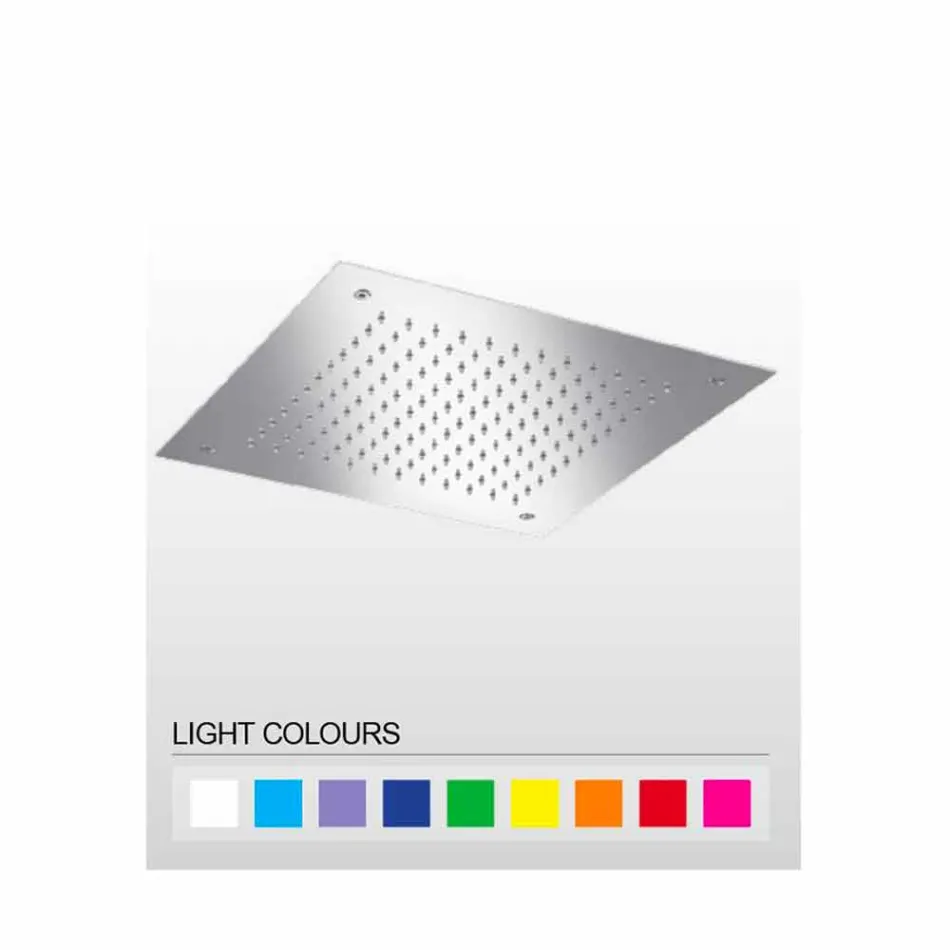 Cabeça de chuveiro quadrada de jato único em aço inoxidável fabricado na Itália - jato Viadurini