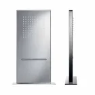 Chuveiro de parede retangular de aço inoxidável feito na Itália - Anito Viadurini