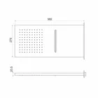 Chuveiro de parede retangular de aço inoxidável feito na Itália - Anito Viadurini