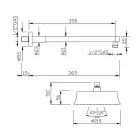 Cabeça de chuveiro redonda de parede em latão Classic Style Made in Italy - Betto Viadurini