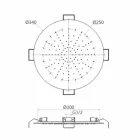 Chuveiro redondo de teto em aço moderno feito na Itália - Damian Viadurini