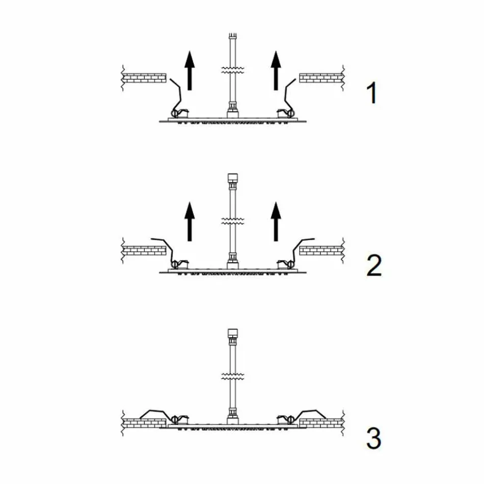 Chuveiro redondo de teto em aço moderno feito na Itália - Damian Viadurini