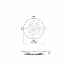 Chuveiro redondo de jato único em aço inoxidável feito na Itália - Enxofre Viadurini