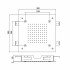 Chuveiro de aço com jato de chuva e nebulizadores Made in Italy - Selmo Viadurini