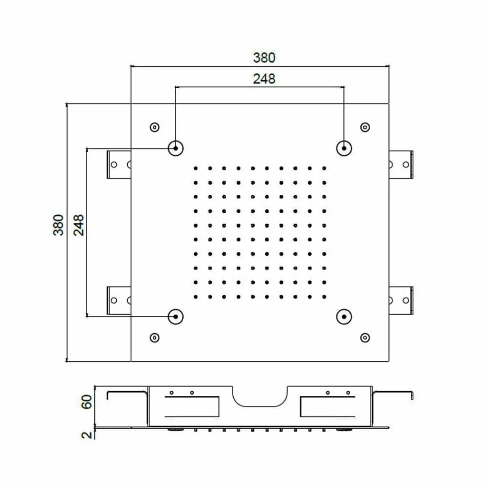Chuveiro de aço com jato de chuva e nebulizadores Made in Italy - Selmo Viadurini