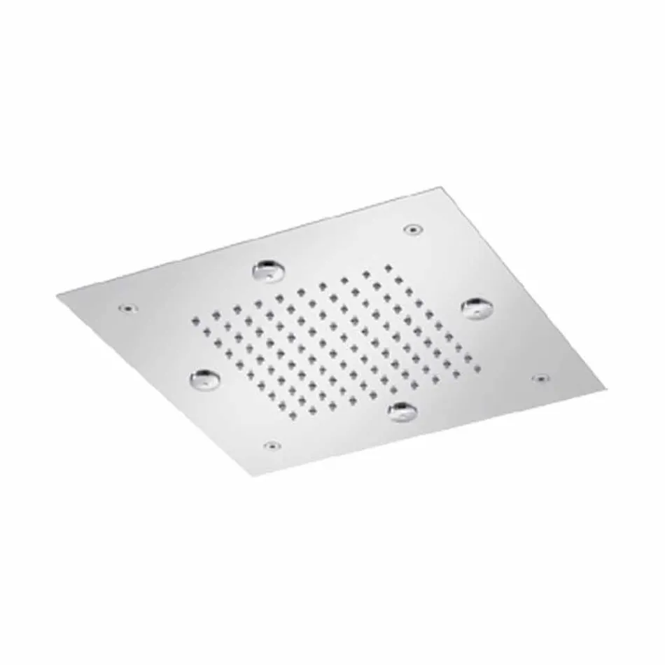 Chuveiro de aço com jato de chuva e nebulizadores Made in Italy - Selmo Viadurini