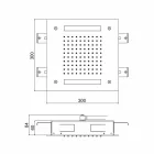 Cabeça de chuveiro de jato único de aço inoxidável com cromoterapia LED Made in Italy - Sauron Viadurini