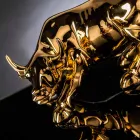 Ornamento de cerâmica artesanal em forma de touro feito na Itália - Bulino Viadurini