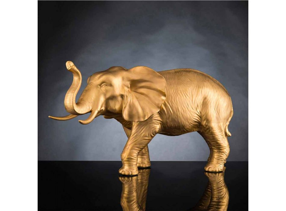 Ornamento de cerâmica artesanal em forma de elefante Made in Italy - Fante Viadurini