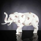 Ornamento de cerâmica artesanal em forma de elefante Made in Italy - Fante Viadurini