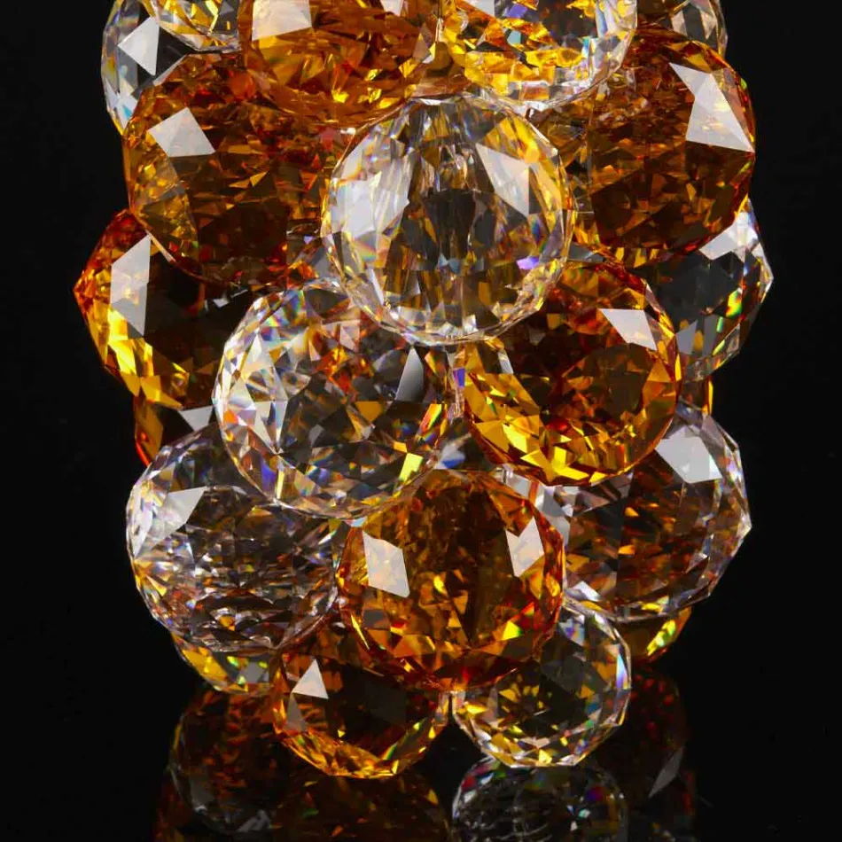 Ornamento decorativo de cristal em forma de abacaxi feito na Itália - abacaxi Viadurini