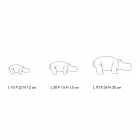 Ornamentos de cerâmica em forma de hipopótamo, feitos na Itália - Savage Viadurini