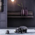 Ornamentos de cerâmica em forma de hipopótamo, feitos na Itália - Savage Viadurini