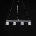 Luminária suspensa de design moderno com abas de metacrilato Matis, 86x11 cm