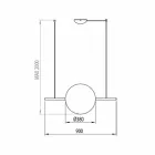 Suspensão Design em Vidro e Latão com Luz LED, 3 Tamanhos - Alma by Il Fanale Viadurini