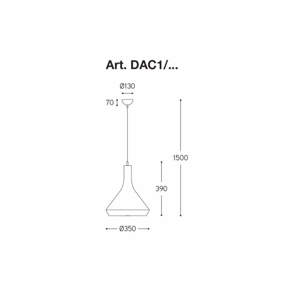 Suspensão de design em alumínio fabricado na Itália - Cappadocia Aldo Bernardi Viadurini