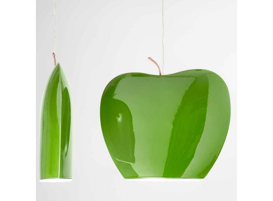 Suspensão em Cerâmica de Apple Shaped Design - Fruits Aldo Bernardi Viadurini